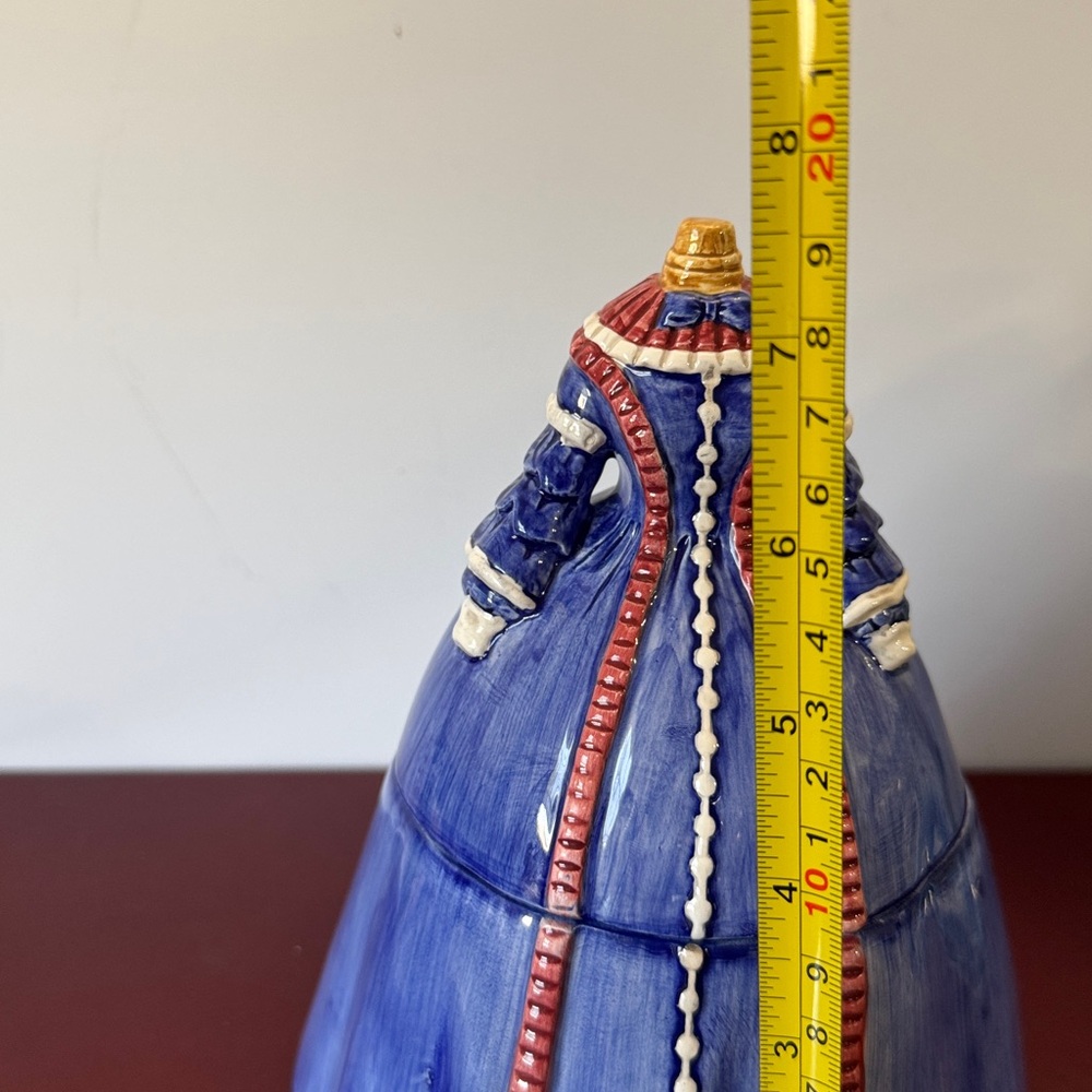 Rare Vintage Biscuit Jars Ala Mode Victorian Dress Form Mannequin Vanity Jar - Picture 11 of 11